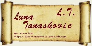 Luna Tanasković vizit kartica